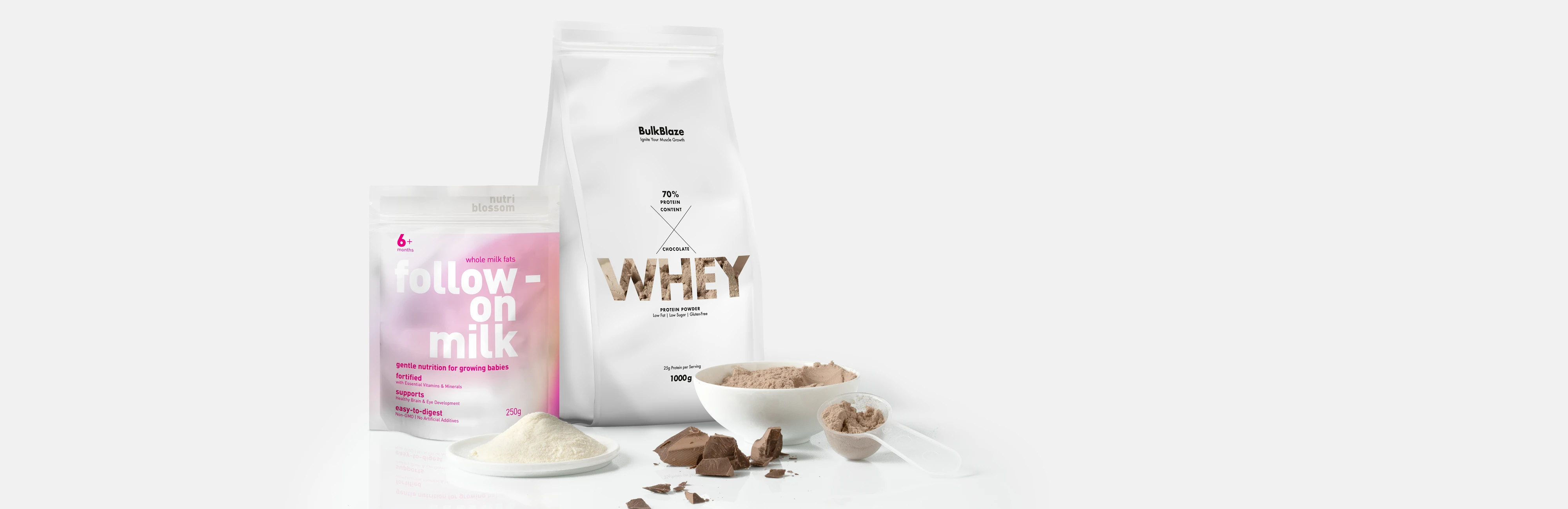 Seitenfaltbeutel und Standbodenbeutel für Protein- und Milchpulver schnell, effizient und sicher verpackt